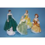 Four Royal Doulton Ladies and a Worcester figure (5)