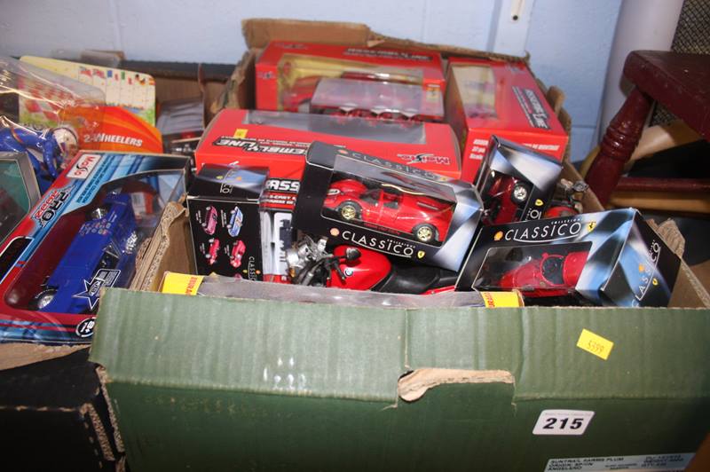 Three boxes, Die Cast models of cars and motorcycles - Image 4 of 4