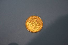 A 1/2 Sovereign, dated 1905