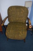 Pair of Ercol low armchairs