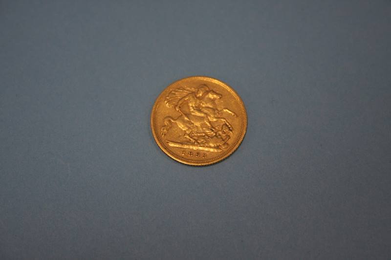 A 1/2 Sovereign, dated 1893
