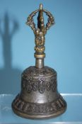 A Tibetan bell, 16cm high