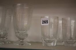 A selection of glassware