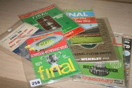 A selection of football programmes, including 1969 cup final