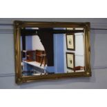 Oblong gilt framed mirror