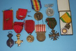 A collection of various medals, English and Continental