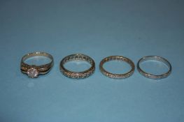 A selection of various dress rings, various metals, marks obscured