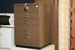 Sisley steel four drawer filing cabinet