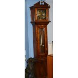 Modern mahogany long case clock