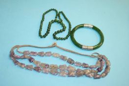 Selection of Oriental jade jewellery
