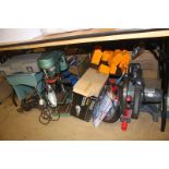 A quantity of electric tools