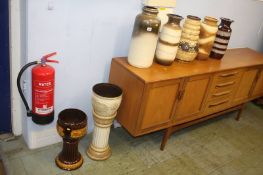 Various West German vases etc.