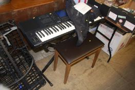 Technics' electric keyboard, stand and stool