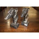 Pair of whippet book ends