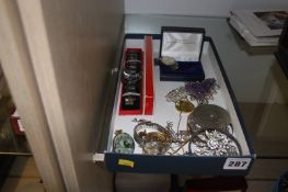 Tray of assorted, including jewellery, watch etc.