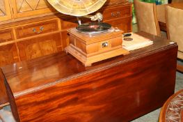 Mahogany drop leaf dining table