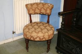 Edwardian mahogany nursing chair