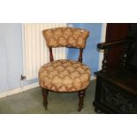 Edwardian mahogany nursing chair