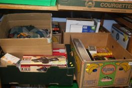 A shelf of assorted Kitchenalia, games etc.