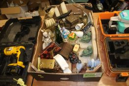 One box of miscellaneous, including model sailing ships etc.