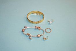 Various bracelets and a ring