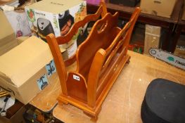 Wooden magazine stand