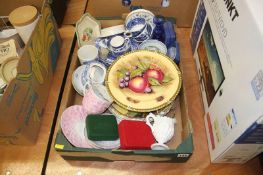 One box of miscellaneous, including Aynsley and Spode etc.