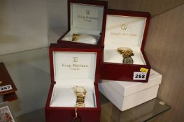 Three boxed gents wristwatches