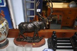 Cast figure of a stag