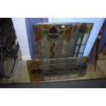 Collection of stained glass panels