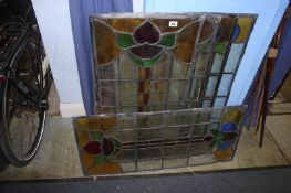 Collection of stained glass panels