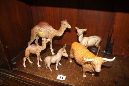 Five Beswick animals