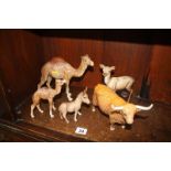 Five Beswick animals