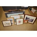 Quantity of framed pictures