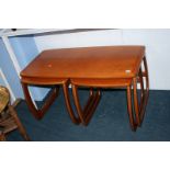 Teak nesting occasional table