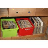 A large quantity of 45s and vinyls