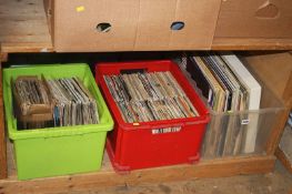 A large quantity of 45s and vinyls