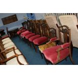 An Edwardian mahogany eight piece part salon suite