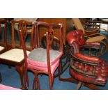 Pair of mahogany bedroom chairs