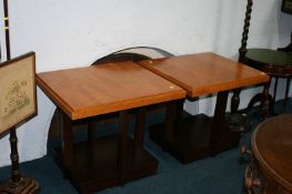 Pair of Art Deco style side tables