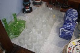 Assorted glass ware