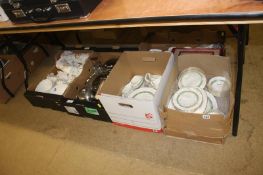 Five boxes of miscellaneous, including Royal Doulton and Aynsley