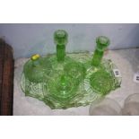 Glass dressing table set