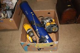 One box of DeWalt power tools and 'Optus' telescope