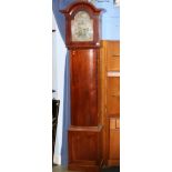 Continental mahogany long case clock