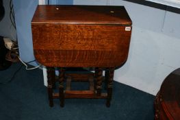 Oak barley twist gateleg table