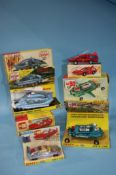 A collection of boxed Dinky cars, to include 103 Spectrum Patrol car, 108 Sams car, 102 Joes car and