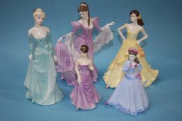 Five Coalport Ladies