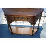 An oak Old Charm single drawer side table