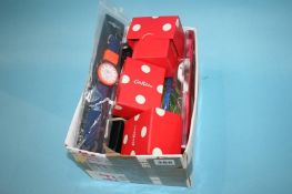 A box of modern watches, including Cath Kidston, Lorus etc.